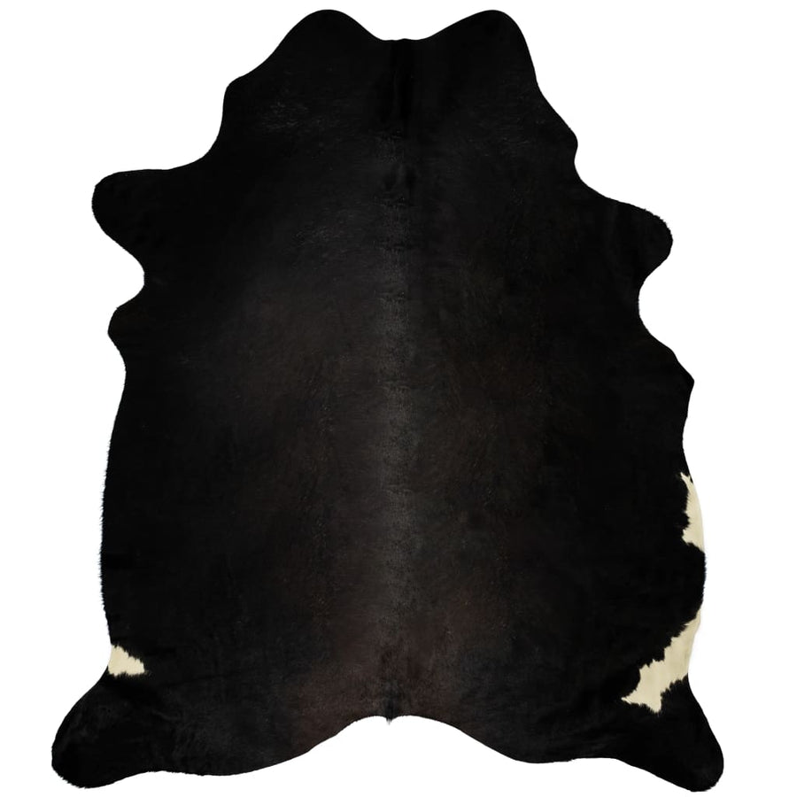 Vloerkleed Echte Runderhuid 150 x 170 cm Zwart