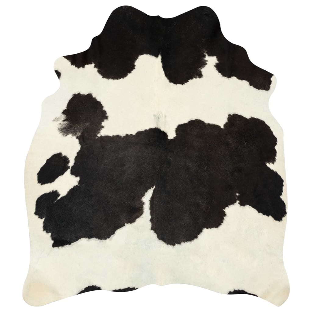 Vloerkleed Echte Runderhuid 150 x 170 cm Zwart en wit