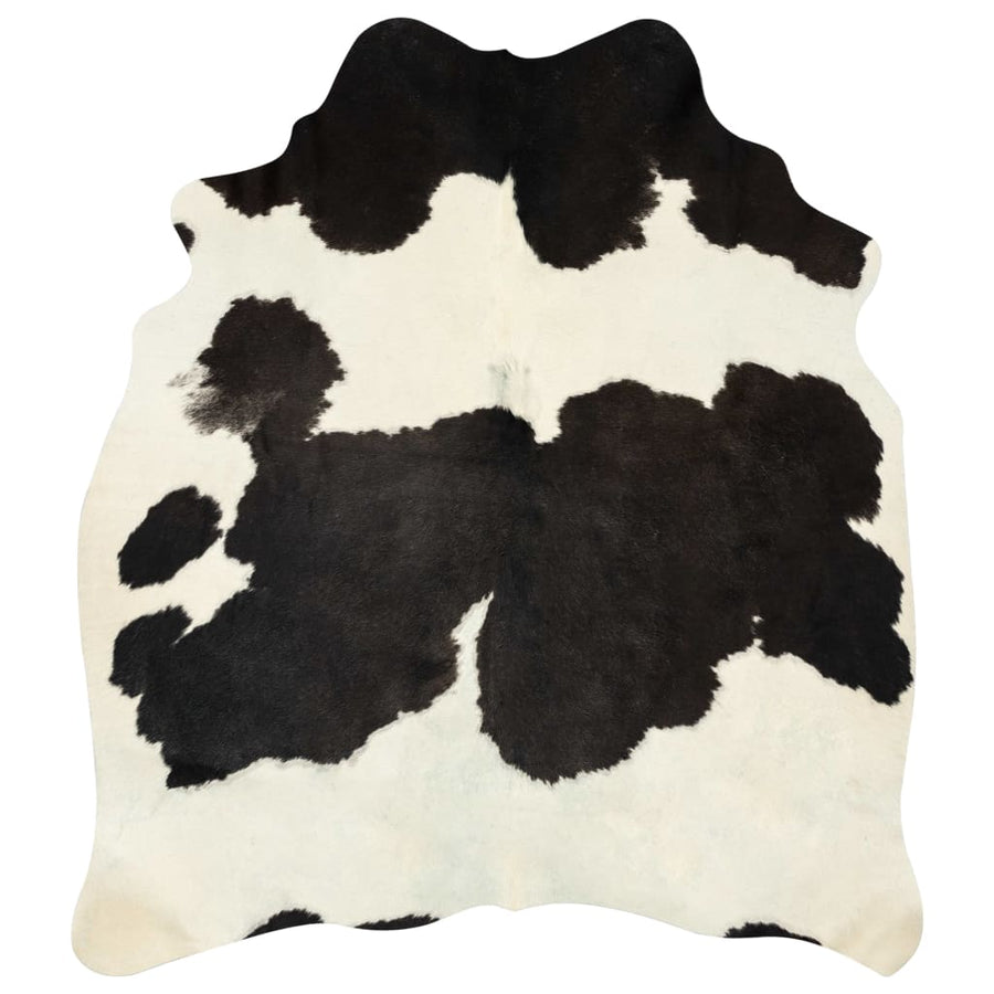 Vloerkleed Echte Runderhuid 150 x 170 cm Zwart en wit