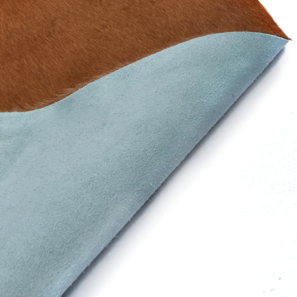 Vloerkleed Echte Runderhuid 150 x 170 cm Bruin en wit