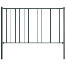 Hekpaneel met palen 1,7x0,75 m gepoedercoat staal antraciet 1.7 x 0.75 m Antraciet