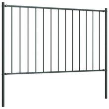Hekpaneel met palen 1,7x0,75 m gepoedercoat staal antraciet 1.7 x 0.75 m Antraciet