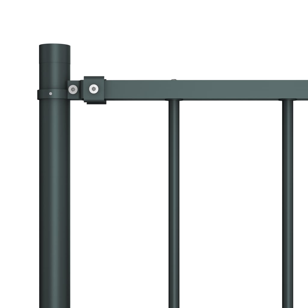 Hekpaneel met palen 1,7x0,75 m gepoedercoat staal antraciet 1.7 x 0.75 m Antraciet