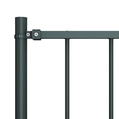 Hekpaneel met palen 1,7x0,75 m gepoedercoat staal antraciet 1.7 x 0.75 m Antraciet