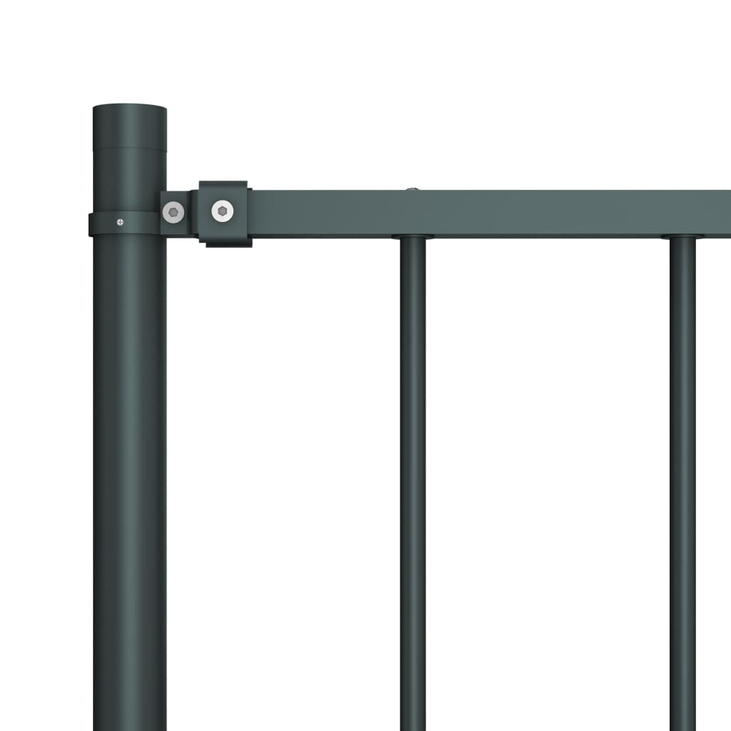 Hekpaneel met palen 1,7x1 m gepoedercoat staal antraciet 1.7 x 1 m Antraciet