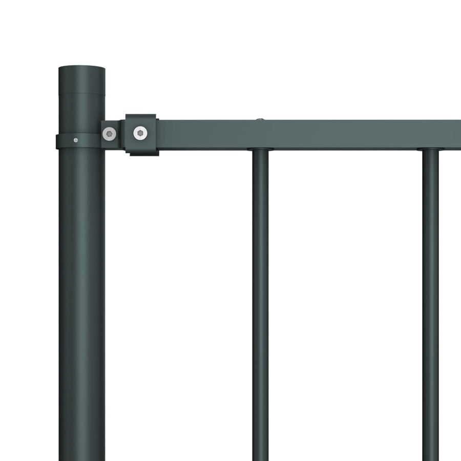Hekpaneel met palen 1,7x1 m gepoedercoat staal antraciet 1.7 x 1 m Antraciet