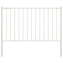 Hekpaneel met palen 1,7x1,25 m gepoedercoat staal wit 1.7 x 1.25 m Wit