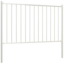 Hekpaneel met palen 1,7x1,25 m gepoedercoat staal wit 1.7 x 1.25 m Wit