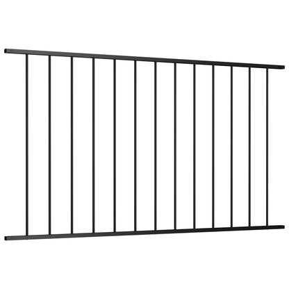 Hekpaneel 1,7X0,75 M Gepoedercoat Staal Zwart 1.7 x 0.75 m