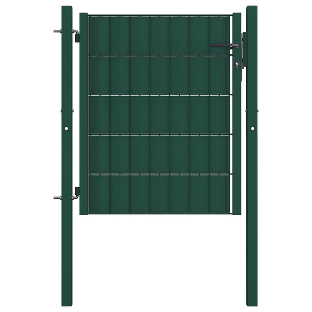 Poort 100x101 cm PVC en staal groen 100 x 101 cm Groen