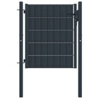 Poort 100x81 cm PVC en staal antracietkleurig 100 x 81 cm Antraciet