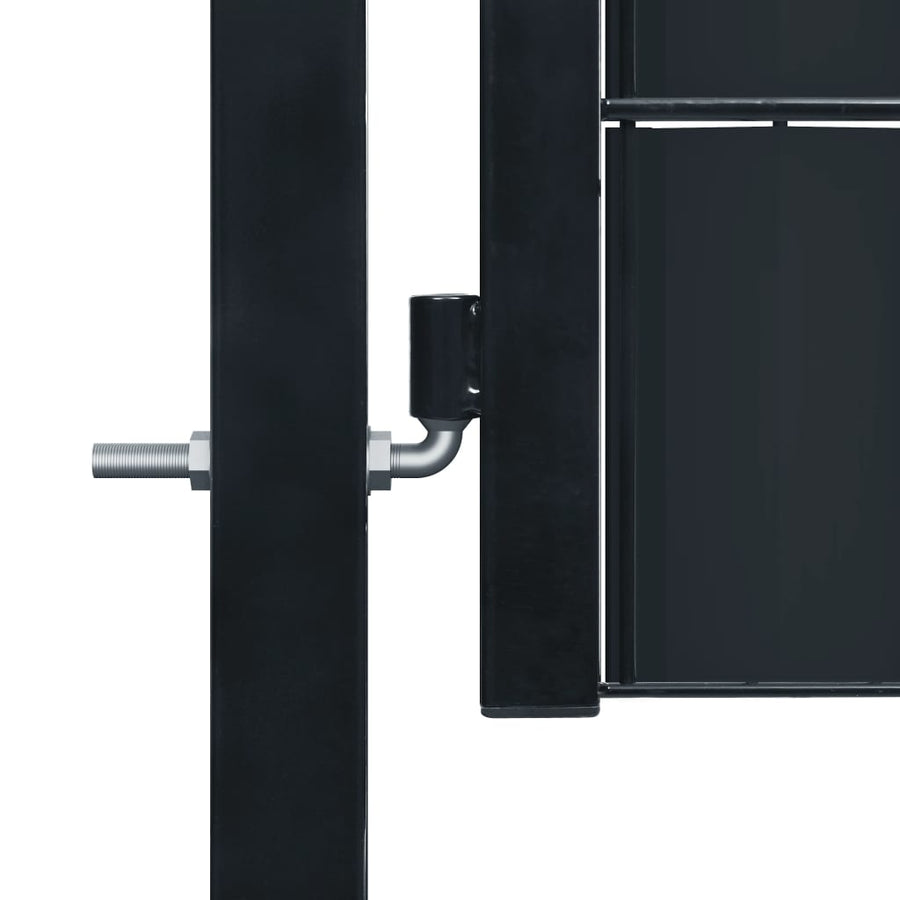 Poort 100x101 cm PVC en staal antracietkleurig 100 x 101 cm Antraciet