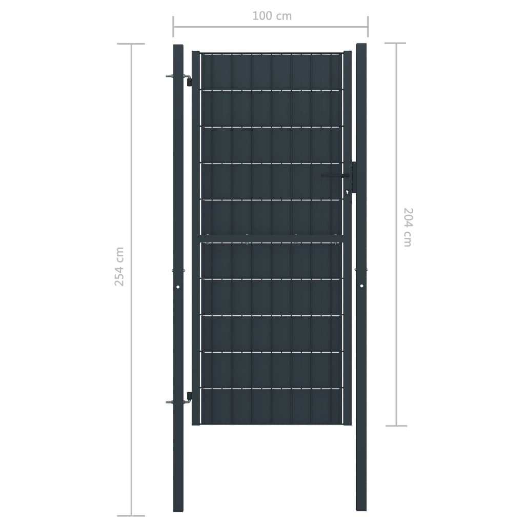 Poort Pvc En Staal Kleurig 100 x 204 cm