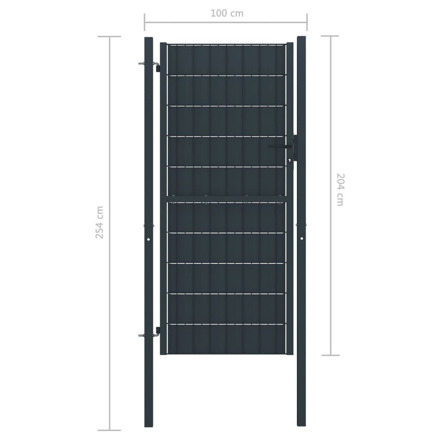Poort Pvc En Staal Kleurig 100 x 204 cm