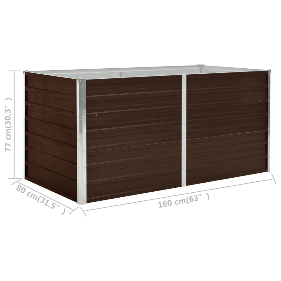 Plantenbak Verhoogd Gegalvaniseerd Staal 160 x 80 x 77 cm