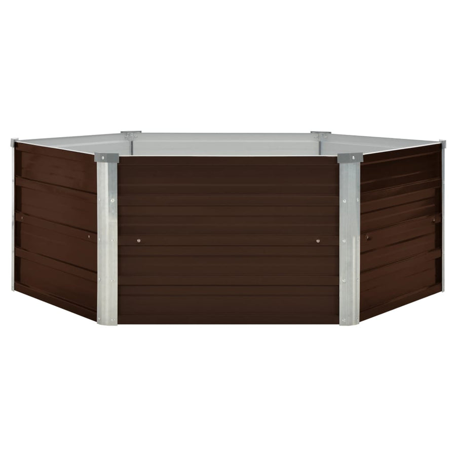 Plantenbak Verhoogd 29X29X46 Cm Gegalvaniseerd Staal Bruin