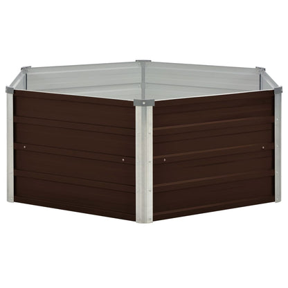 Plantenbak Verhoogd 29X29X46 Cm Gegalvaniseerd Staal Bruin