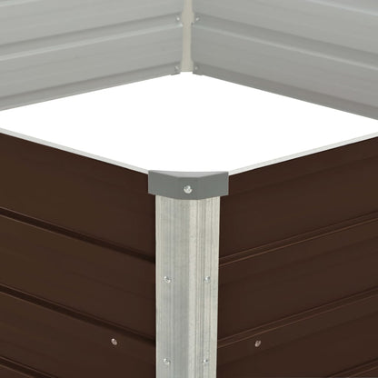 Plantenbak Verhoogd 29X29X46 Cm Gegalvaniseerd Staal Bruin