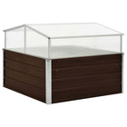 Greenhouse 100x100x85 cm Galvanized Steel Brown