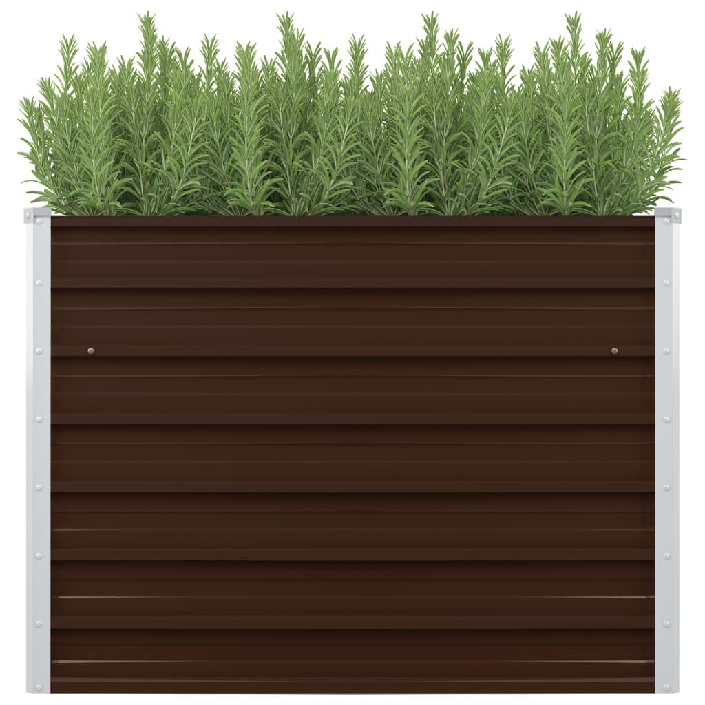 Plantenbak Verhoogd 00X00X77 Cm Gegalvaniseerd Staal Bruin