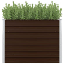 Plantenbak Verhoogd 00X00X77 Cm Gegalvaniseerd Staal Bruin