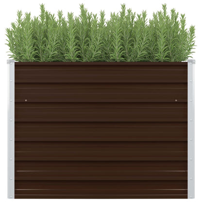 Plantenbak Verhoogd 00X00X77 Cm Gegalvaniseerd Staal Bruin