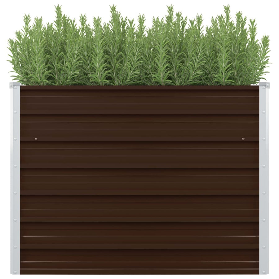 Plantenbak Verhoogd 00X00X77 Cm Gegalvaniseerd Staal Bruin