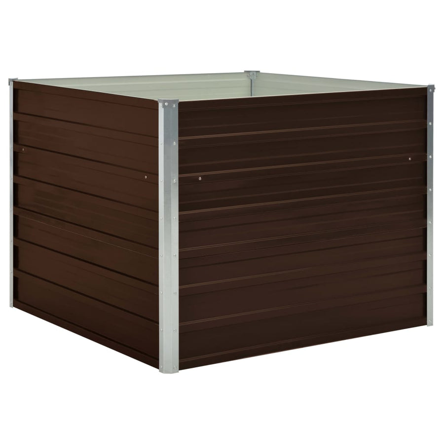 Plantenbak Verhoogd 00X00X77 Cm Gegalvaniseerd Staal Bruin