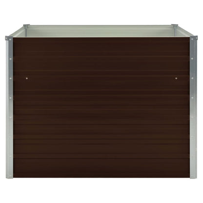 Plantenbak Verhoogd 00X00X77 Cm Gegalvaniseerd Staal Bruin