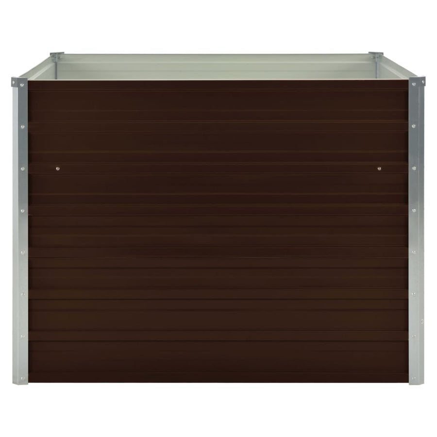 Plantenbak Verhoogd 00X00X77 Cm Gegalvaniseerd Staal Bruin