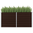 Raised Planter 160x40x77 cm Galvanized Steel Brown