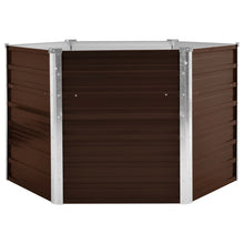 Plantenbak Verhoogd Gegalvaniseerd Staal 129 x 129 x 77 cm Bruin