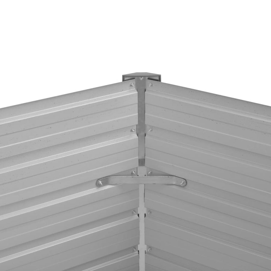 Plantenbak Verhoogd Gegalvaniseerd Staal 129 x 129 x 77 cm Bruin