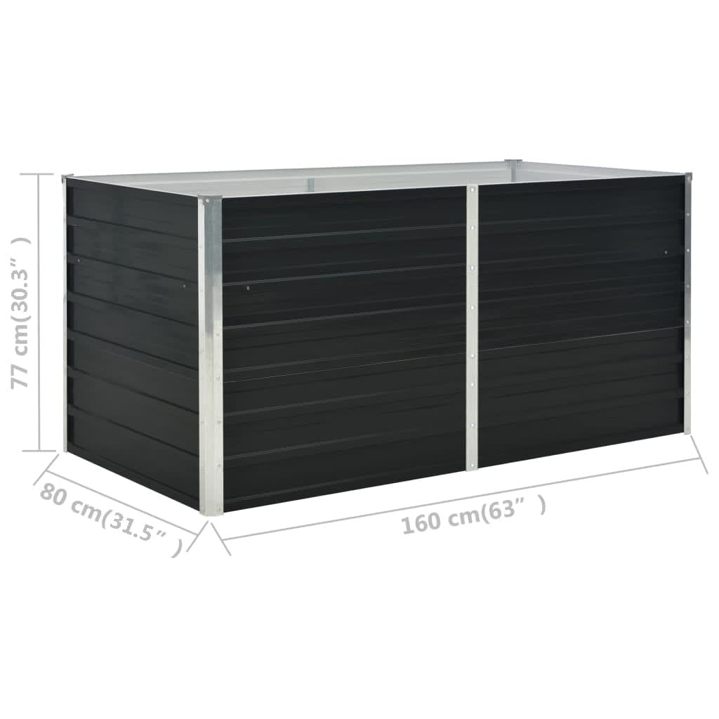 Plantenbak Verhoogd Gegalvaniseerd Staal 160 x 80 x 77 cm
