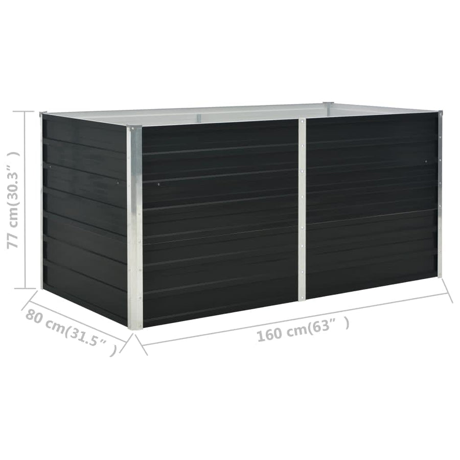 Plantenbak Verhoogd Gegalvaniseerd Staal 160 x 80 x 77 cm