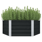 Plantenbak verhoogd 129x129x45cm gegalvaniseerd staal antraciet