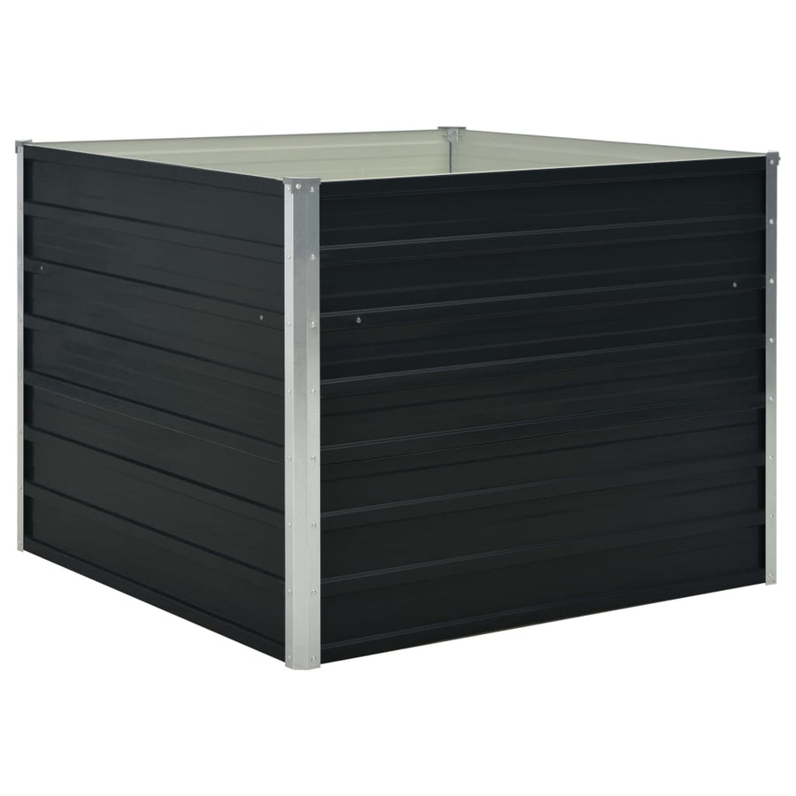 Plantenbak Verhoogd 00X00X77Cm Gegalvaniseerd Staal Antraciet