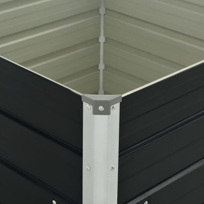 Plantenbak Verhoogd 00X00X77Cm Gegalvaniseerd Staal Antraciet