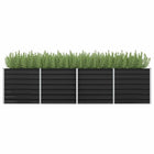 Raised planter 320x80x77 cm galvanized steel anthracite