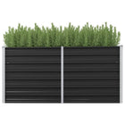 Raised planter 160x40x77 cm galvanized steel anthracite