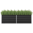 Raised planter 160x40x45 cm galvanized steel anthracite