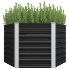 Plantenbak zeshoekig 129x129x77 cm gegalvaniseerd staal antraciet