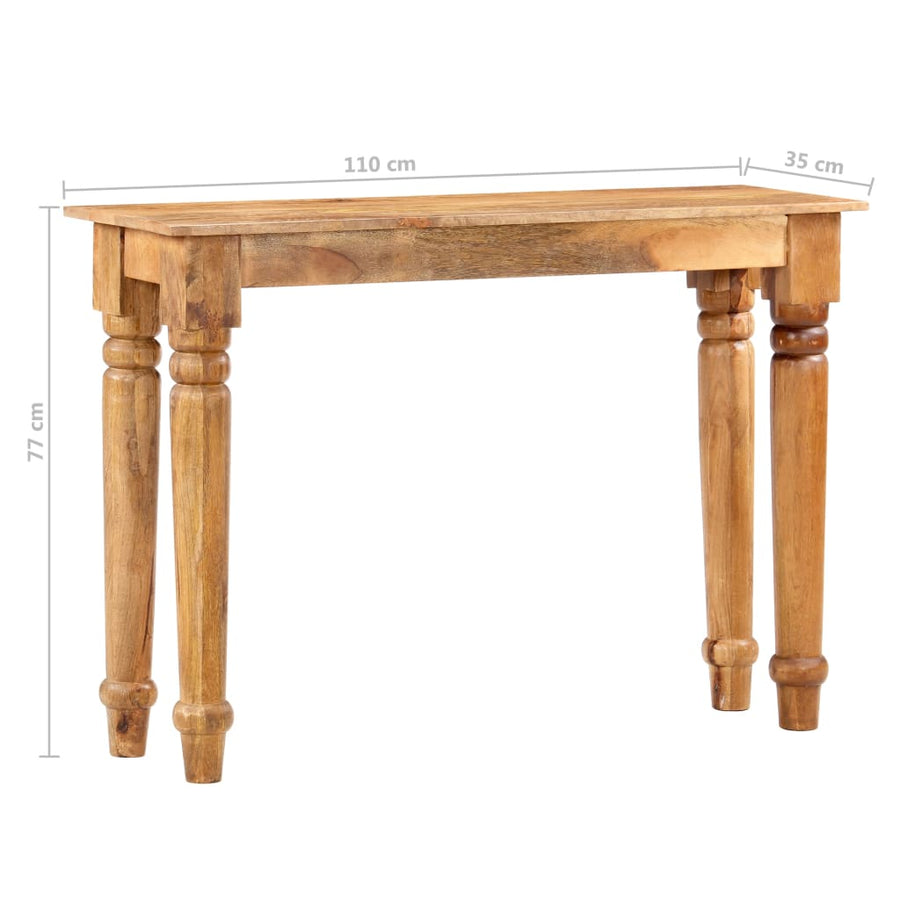 Consoletafel 110x35x77 cm Massief mangohout