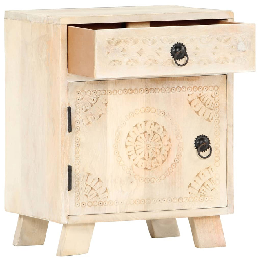 Nachtkastje 40X30X50 Cm Massief Mangohout