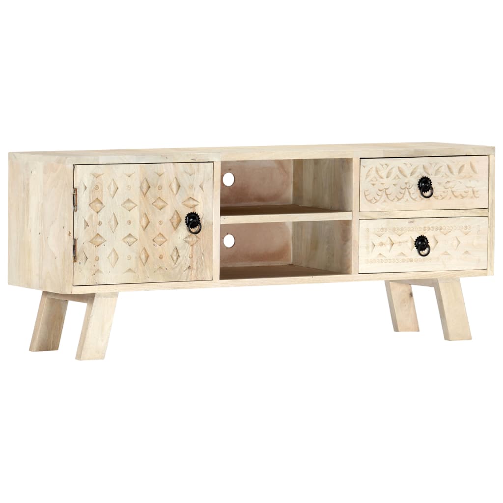 Tv-Meubel 110X30X44 Cm Massief Mangohout