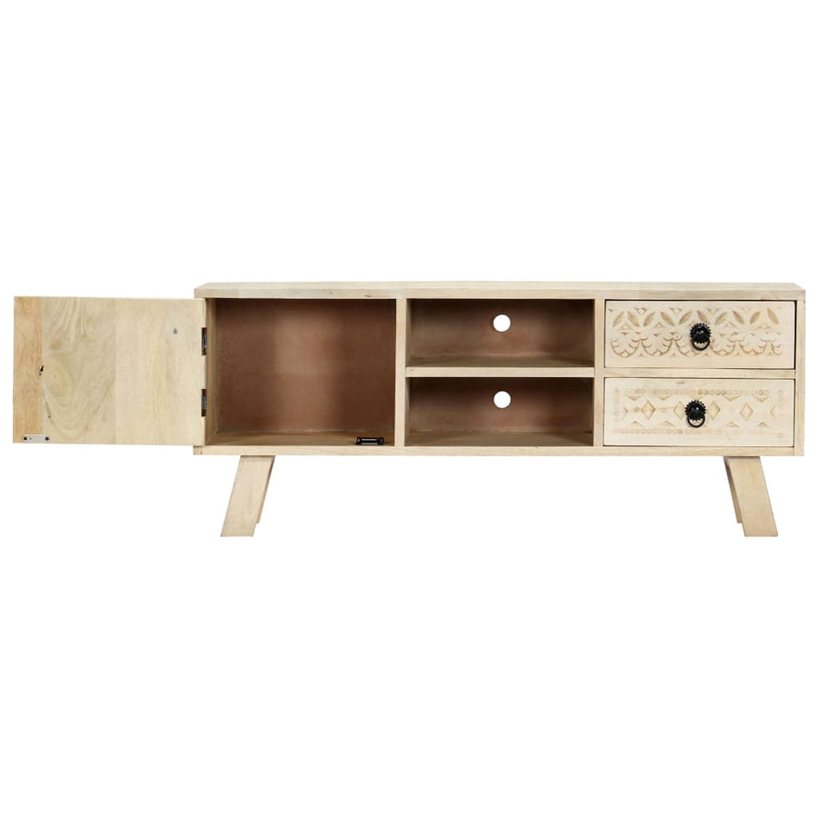 Tv-Meubel 110X30X44 Cm Massief Mangohout