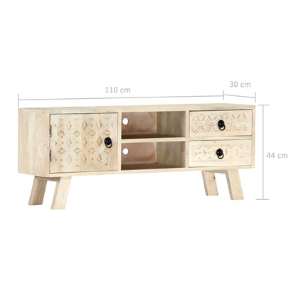 Tv-Meubel 110X30X44 Cm Massief Mangohout