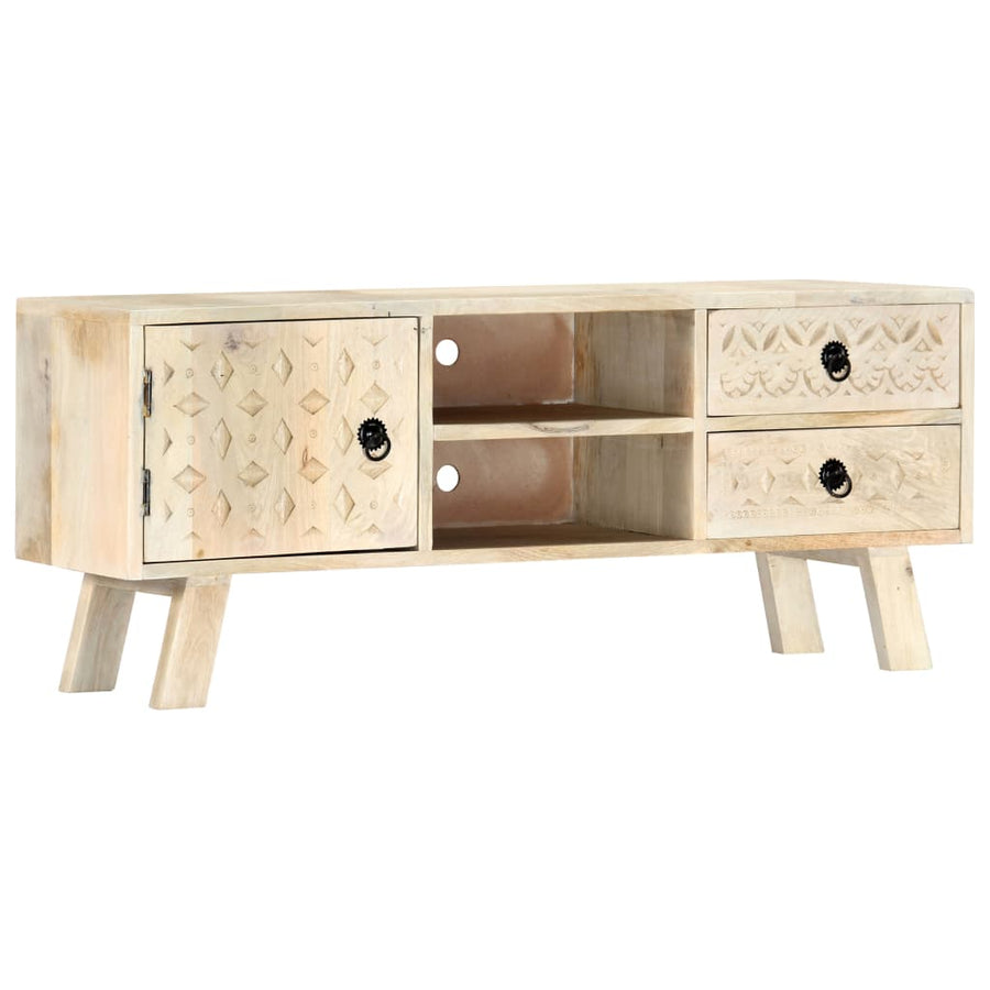 Tv-Meubel 110X30X44 Cm Massief Mangohout