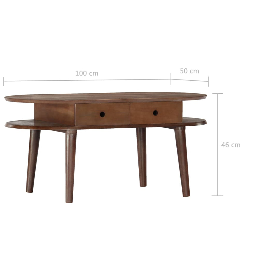 Salontafel 100X50X46 Cm Massief Acaciahout
