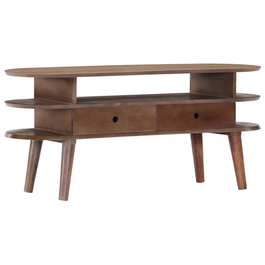 Tv-Meubel 110X35X50 Cm Massief Acaciahout